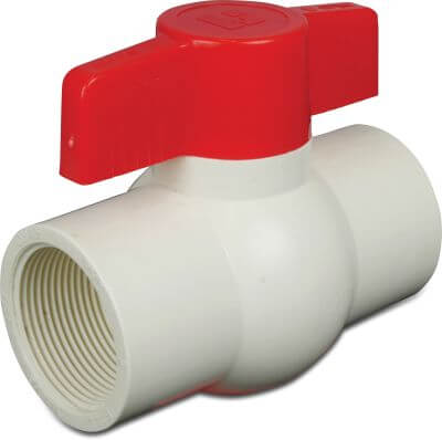 Profec Compact ball valve PVC-U imperial glue socket white