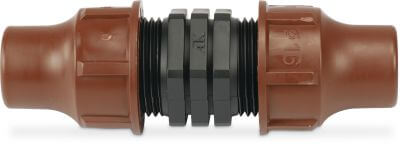 Straight connector PP 6bar lock brown BF-12 lock