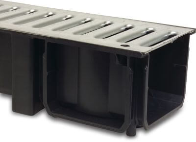 Floor channel drain PP black