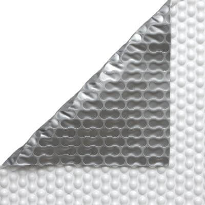 Pool cover GeoBubble RaeGuard white/silver 400 micron