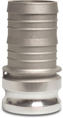 Quick coupler aluminium male part Camlock x hose tail type Camlock E