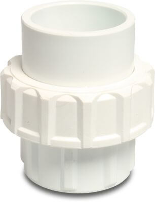 Union coupler PVC-U 16bar imperial glue socket white