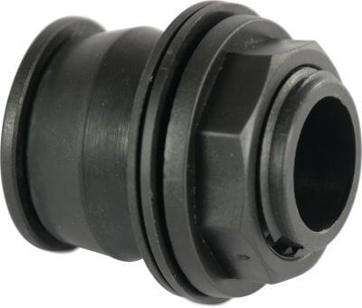 Push-in Bulkhead fitting PP 4bar male thread black