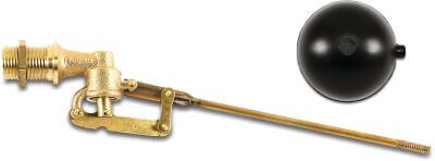 Float valve with ball 180 mm brass 5bar male thread with slide bar