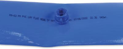 Flat hose PVC 4bar dark blue