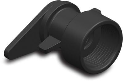 Lay flat adaptor PP female thread black