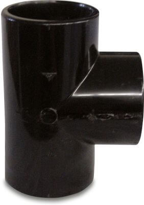 T-piece 90° PVC-U 10 bar glue socket black