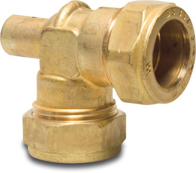 Bonfix Air release elbow 90° brass KIWA compression