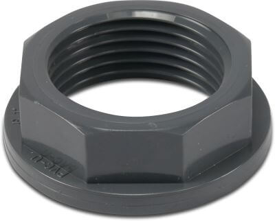 Profec Bulkhead back nut PVC-U female thread grey