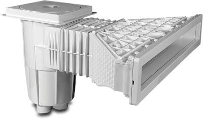 Flotide Skimmer ABS female thread white High Waterline concrete pools rectangular