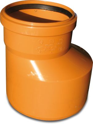 Drainage adaptor socket PVC-U ring seal x spigot redbrown