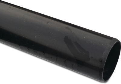 Pressure pipe PVC-U 16bar ISOPN16 DINPN16 glue socket x plain black