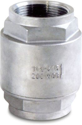 Non return valve spring loaded stainless steel 316 15bar female thread