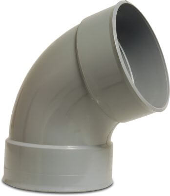 Bend 67° PVC-U glue socket grey