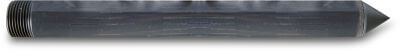 Well screen PVC-U male thread black ribbed