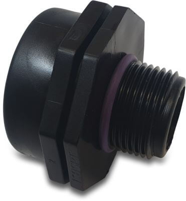 Tavlit Nipple socket PP 10bar male thread x female thread Self Seal