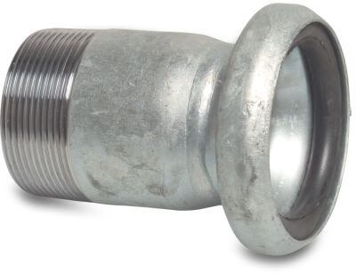 Quick coupler adaptor steel female part Bauer x male thread Bauer S75