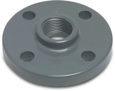 Profec Flange PVC-U 16 bar DIN flange x female thread grey