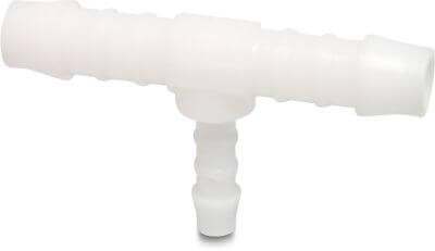 Hose tail reducer T-piece 90° nylon 16bar hose tail white