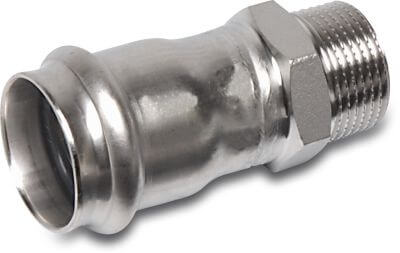 Bonfix Adaptor bush stainless steel 316L DVGW/KIWA/WRAS 16bar press x male thread