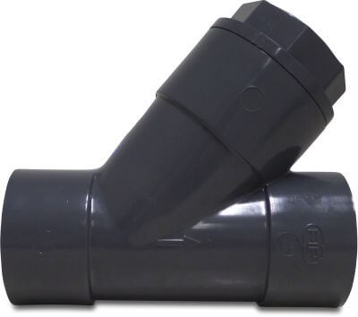 Non return valve PVC-U glue socket grey