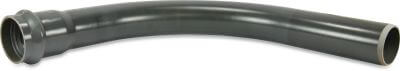 Long bend 45° PVC-U 10bar ring seal x spigot grey