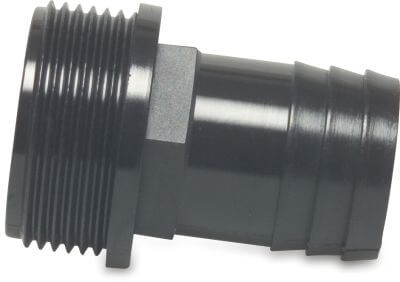 Hose tail adaptor nylon 6bar male thread x hose tail black rec