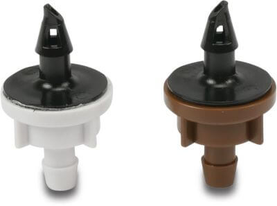 Rain Bird Button dripper plastic push-in x barbed