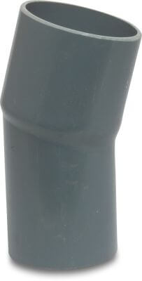 Profec Long bend 15° PVC-U 12,5bar glue socket x glue spigot grey made from tubing