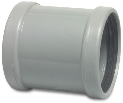 Drainage repair socket PVC-U KOMO/BENOR ring seal grey