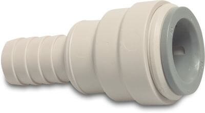 Speedfit Hose tail POM DVGW/KIWA/WRAS 10bar push-in x hose tail white