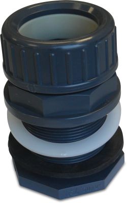 VDL Tank Connector PVC-U 10bar male thread grey