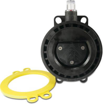 Disk check valve spring loaded PPFV flange grey