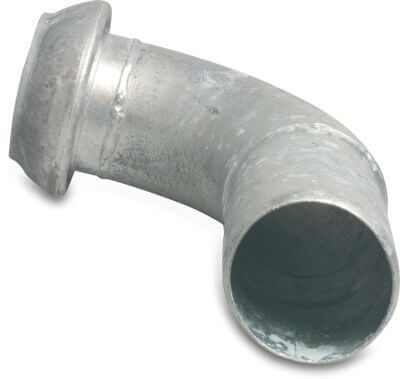 Quick coupler bend 90° steel male part Perrot x hose tail Perrot