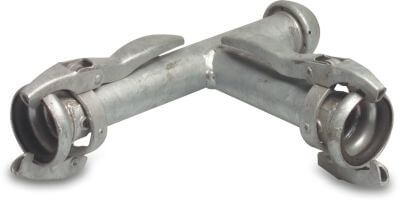 Quick coupler T-Piece 90° steel female part Perrot x female part Perrot x male part Perrot type Perrot