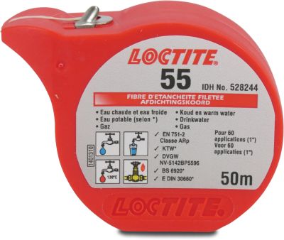 Loctite Pipe thread sealant nylon fibre DVGW/WRAS white type 55