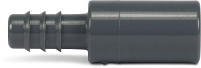VDL Adaptor bush PVC glue spigot x barbed grey