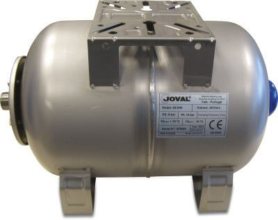 Pressure tank stainless steel 304 male thread horizontal