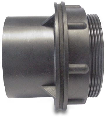 Bulkhead fitting ABS glue socket x male thread black