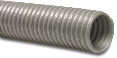 Profec Spiral suction hose PVC Polar grey 