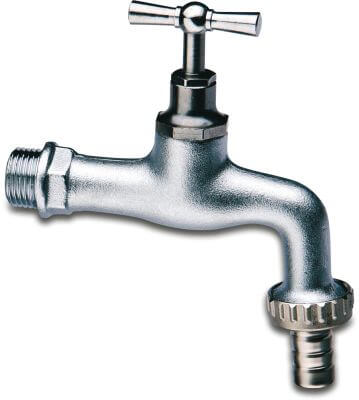 Itap Bib tap brass 8bar male thread x hose tail 355S