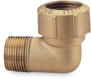 Itap Adaptor elbow 90° brass DVGW 16bar compression x male thread 040