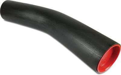 Bend 30° PE100-RC DVGW plain black type made from tubing