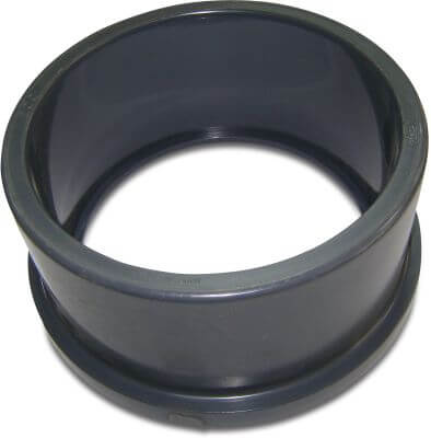 Stub flange PVC-U glue socket grey