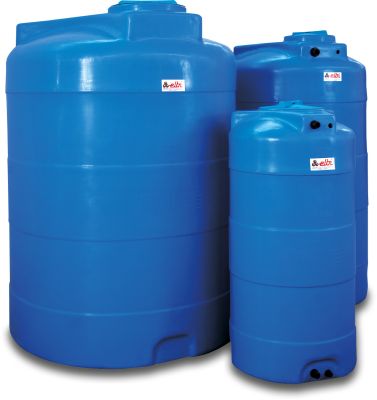 Elbi Tank LDPE blue type CV vertical without connections
