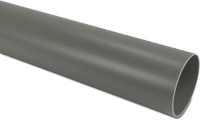 Drainage pipe PVC recycled plain black