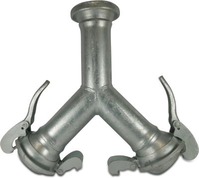Quick coupler Y-piece steel female part Bauer x male part Bauer x male part Bauer type Bauer