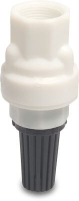 Foot valve spring loaded PA 10 bar female thread white
