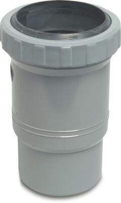 Drainage sliding socket PVC-U glue socket x ring seal grey