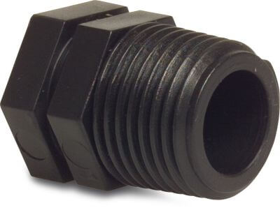 Plug PP 10bar male thread black
